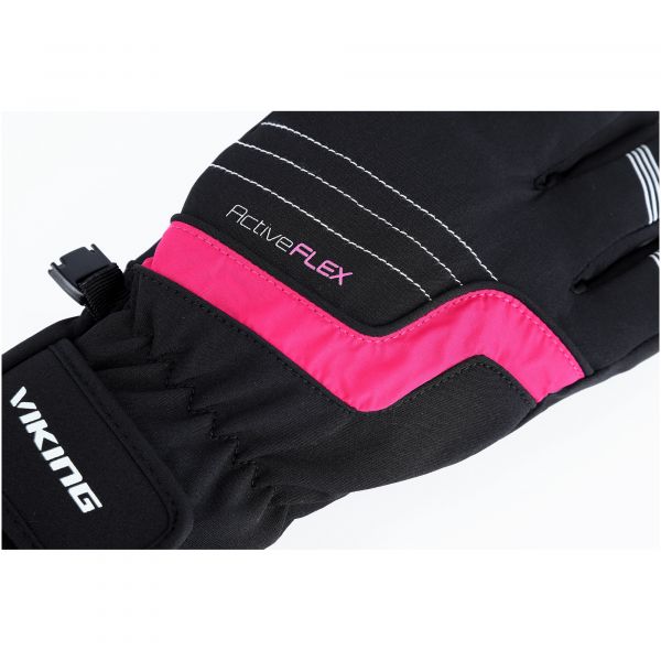 Vaikiškos slidinėjimo pirštinės Viking Helix GTX - juoda/rožinė