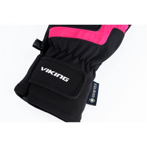 Vaikiškos slidinėjimo pirštinės Viking Helix GTX - juoda/rožinė
