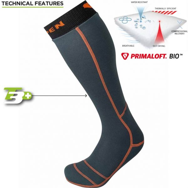 Unisex kojinės slidinėjimui laisvalaikiui Lorpen T3+ BIOWARMER Black Orange