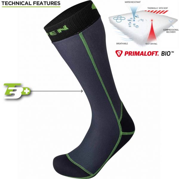 Unisex kojinės slidinėjimui laisvalaikiui Lorpen T3+ BIOWARMER Dark Grey