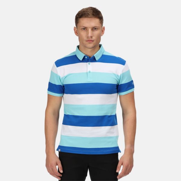 Vyriški medvilniniai polo marškinėliai Regatta Maxen - Anitgua Stripe