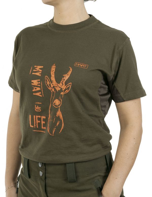 Moteriški marškinėliai HART BRANDED Roe Deer - žali
