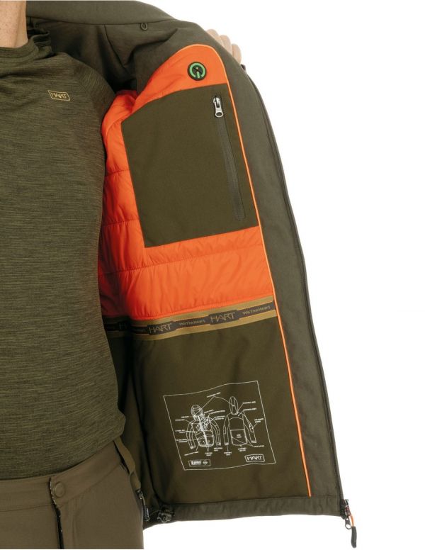 Pašiltinta klasikinė striukė HART TAUNUS WR J- Dark olive