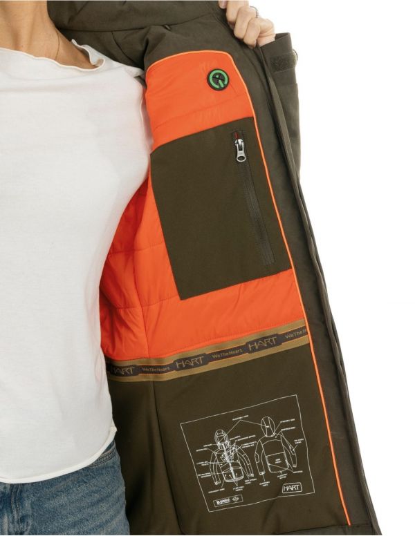 Moteriška Pašiltinta klasikinė striukė HART TAUNUS WR J- Dark olive