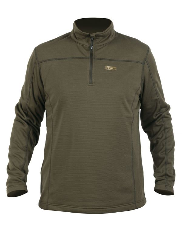 Vyriški flisiniai marškinėliai HART TOPLO-ZN Fleece - Dark Olive