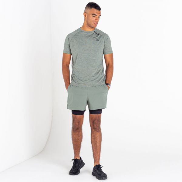 Vyriški marškinėliai Dare 2B Persist - pilka, žalia