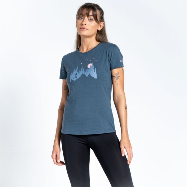 Moteriški marškinėliai Dare 2B Peace of Mind - mėlyna, pilka