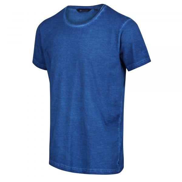 Vyriški organinės medvilnės marškinėliai Regatta Calmon - mėlyna