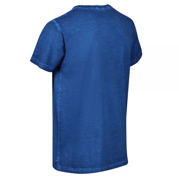 Vyriški organinės medvilnės marškinėliai Regatta Calmon - mėlyna