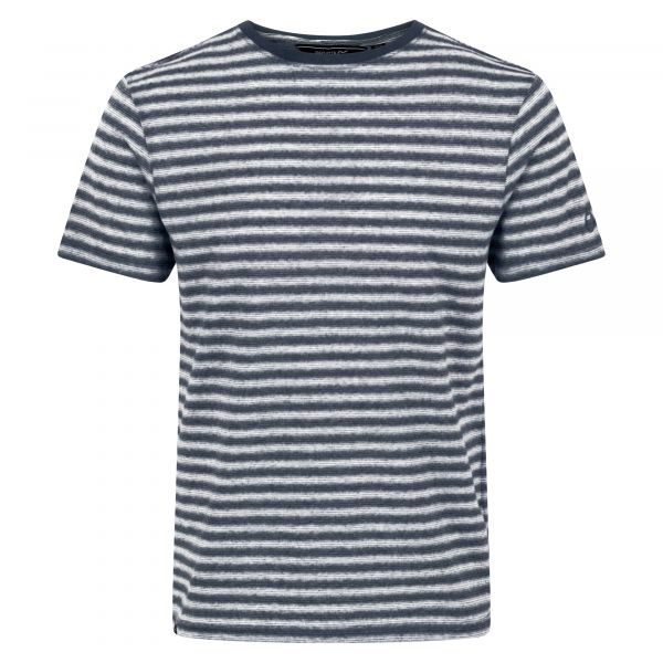 Vyriški marškinėliai Regatta Brayden - balta, mėlyna