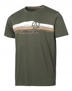 Vyriški marškinėliai Ternua Halpu - ruda, žalia