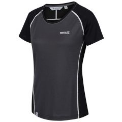 Moteriški marškinėliai Regatta Tornell II - juoda, pilka