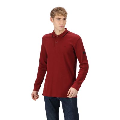 Vyriški marškinėliai ilgomis rankovėmis Regatta Leaonzo - raudona