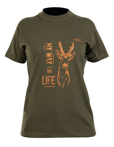 Moteriški marškinėliai HART BRANDED Roe Deer - žali