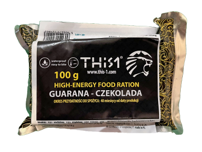 TH1 Energėtinis batonėlis Survival Šokoladas su guarana (5 vnt.)