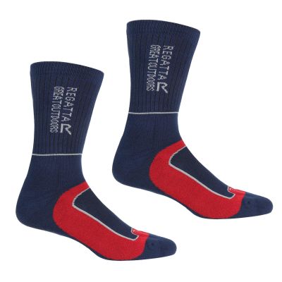 Vyriškos vaikščiojimo kojinės Regatta Samaris 2 - mėlyna, raudona